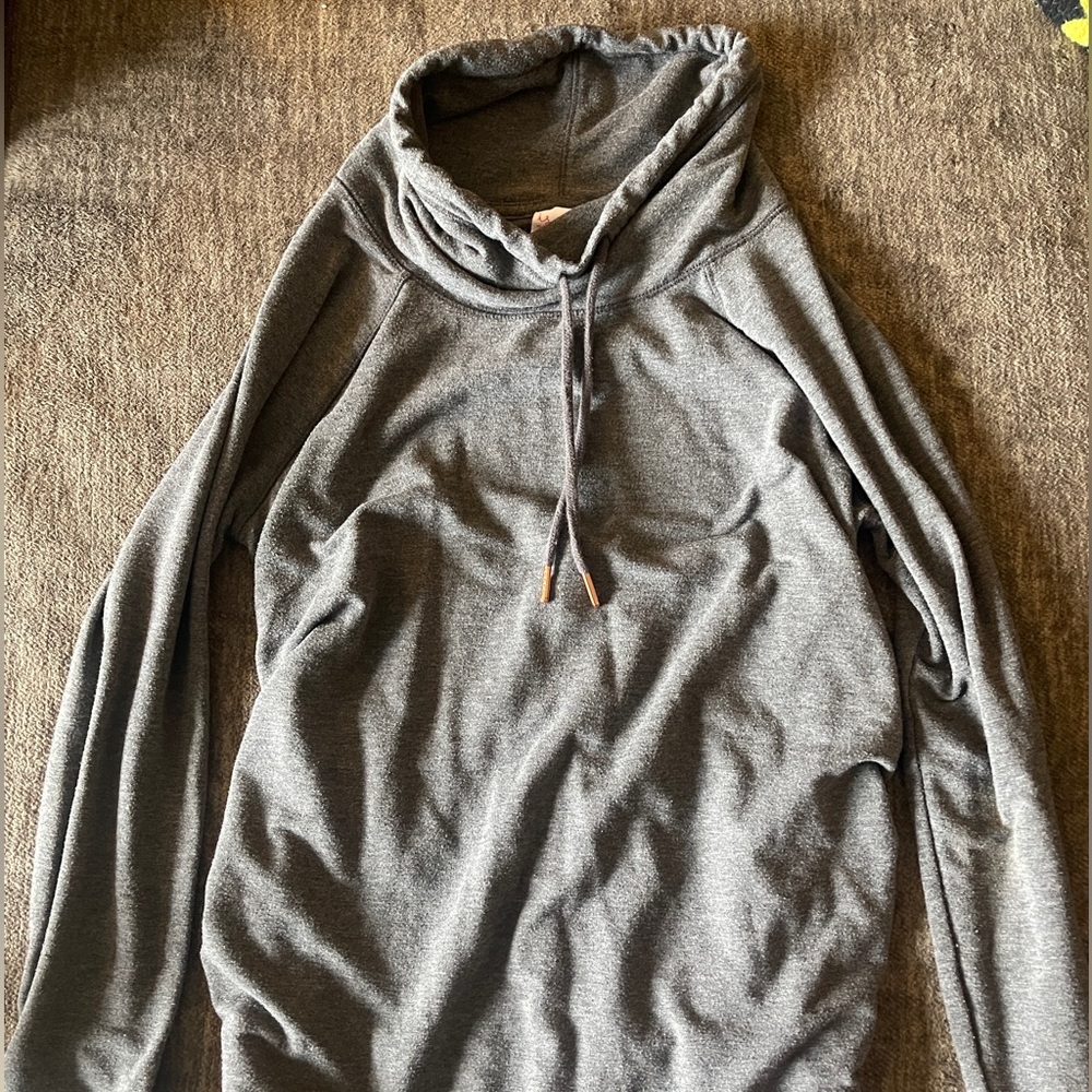 Isabel Maternity size Small gray cowl neck sweatshirt 3
